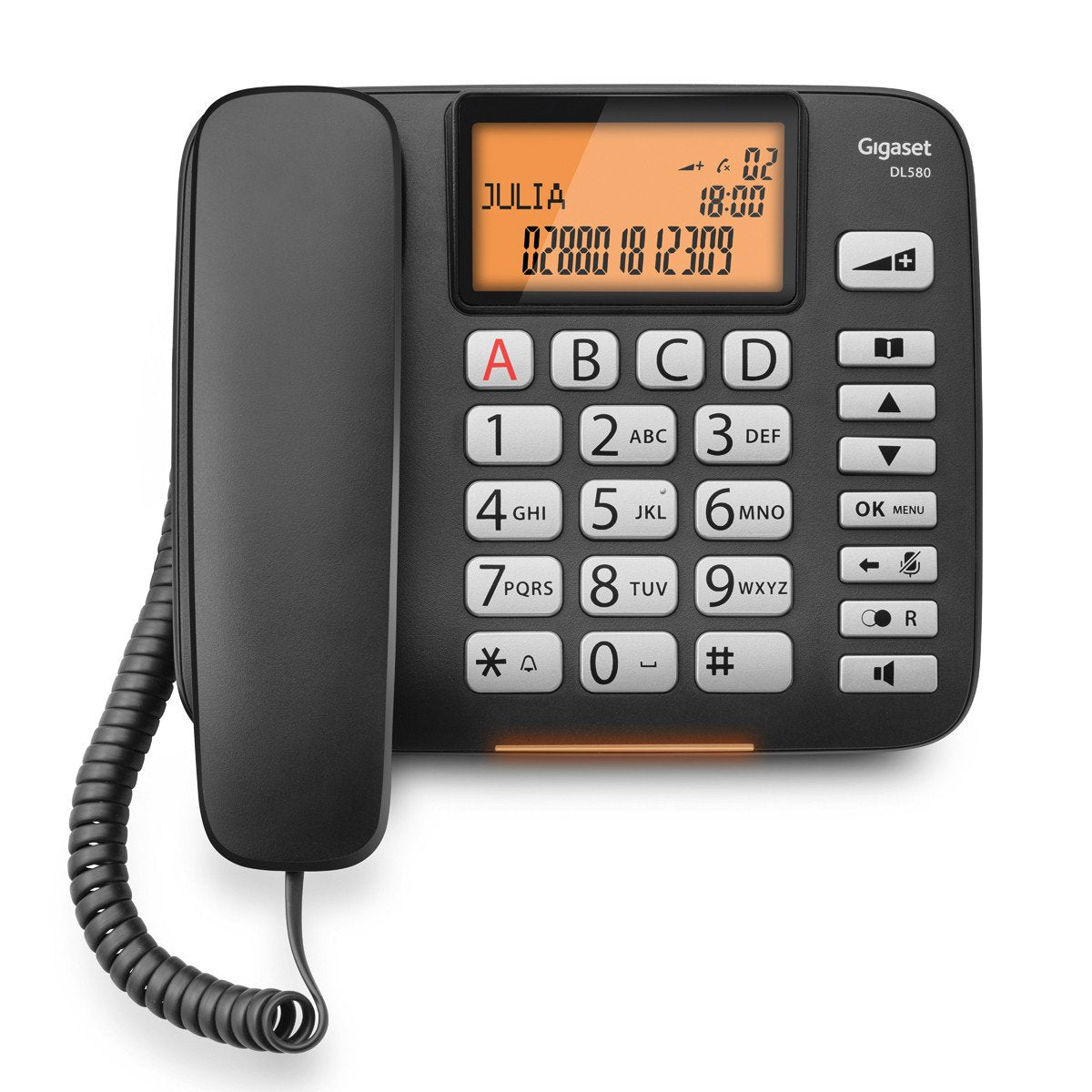 Gigaset Dl580 Teléfono Fijo Teclas Grandes Negro