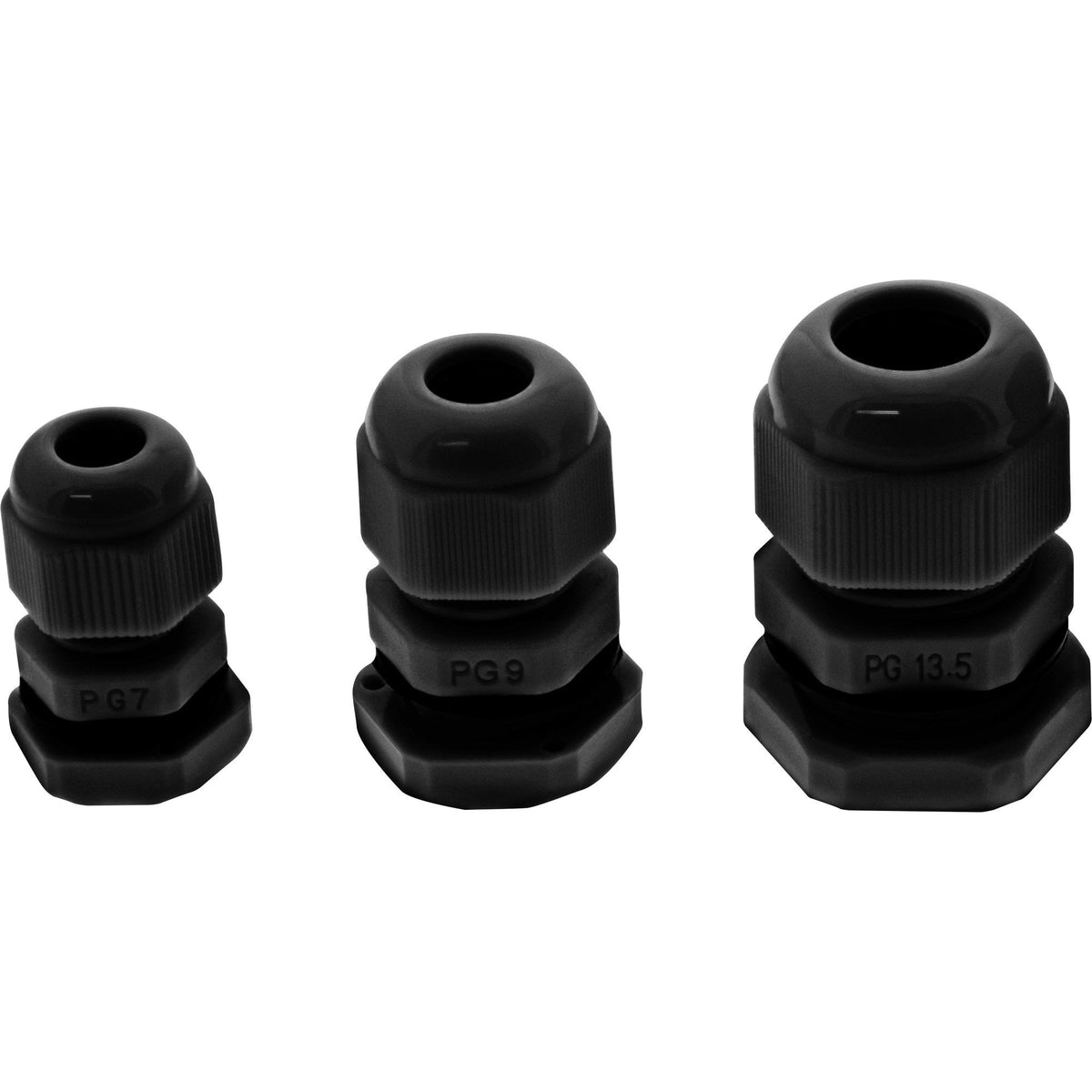 Prensaestopas Inline Nylon Ip68 6 - 12mm Negro 10 Uds.