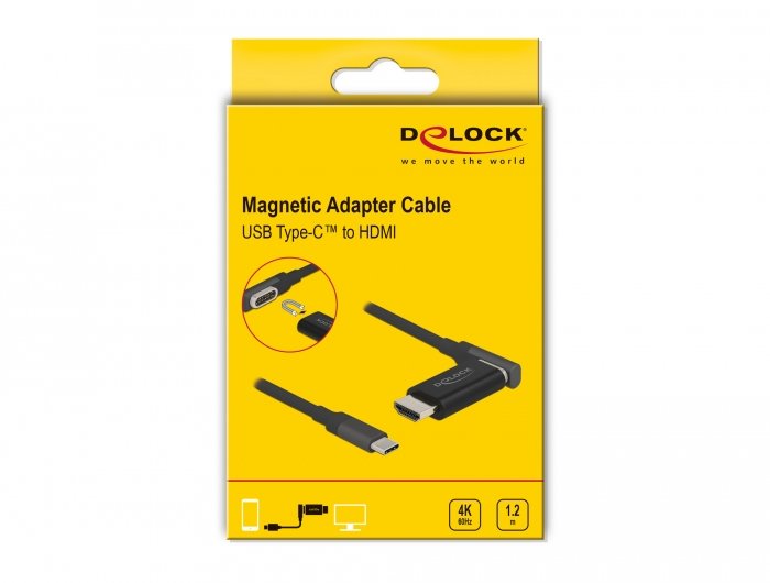 Delock Usb Type-C Zu Hdmi Adaptercable 4k 60 Hz Magnetisch 1,20 M