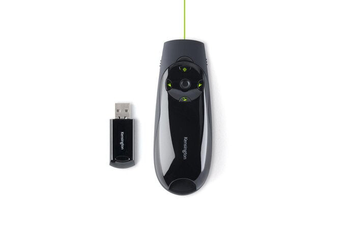 Kensington Expert Puntero Laser Verde - Conexión Inalámbrica Usb Plug & Play A 2,4 Ghz - Alcance 45m