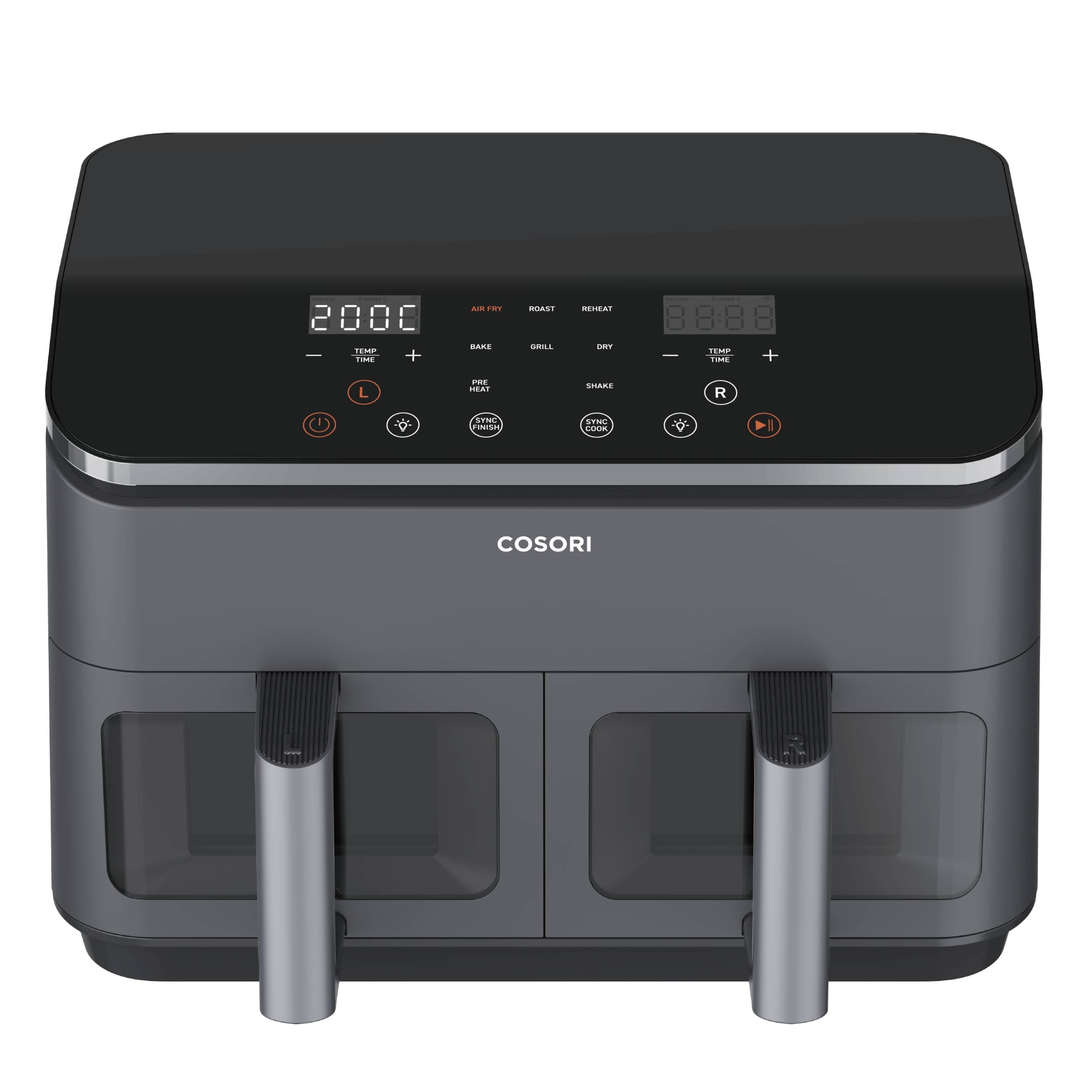 EAN 810123671731 - Cosori Dual Basket Chef Edition Doble 8,5 L Independiente 1750 W Freidora de aire caliente Negro, Plata imagen 7