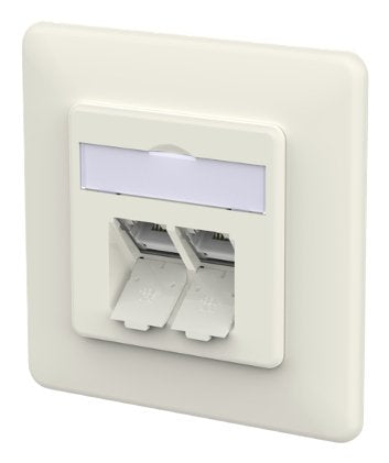 Metz Connect Anschlussdose E-Dat C6a Lsa++ 2 Port Up Reinblanco