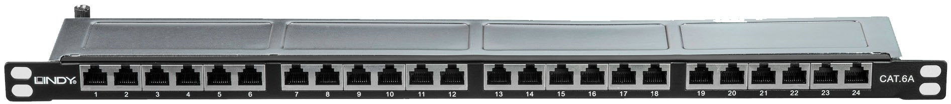Lindy Panel De Parcheo Cat.6a24p Stp 1-2 U, Negro