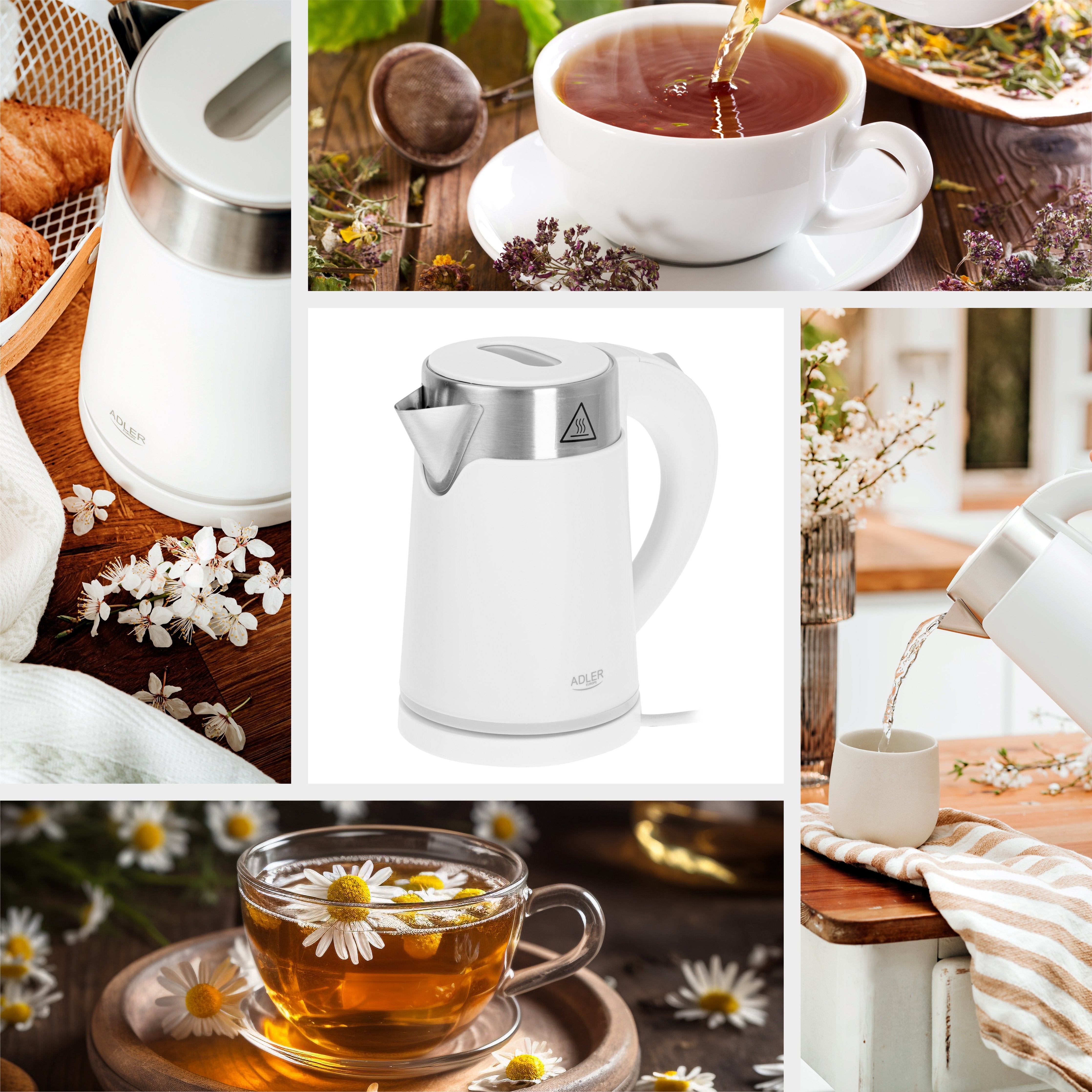 Hervidor Electrico Adler Ad 1372 Blanco