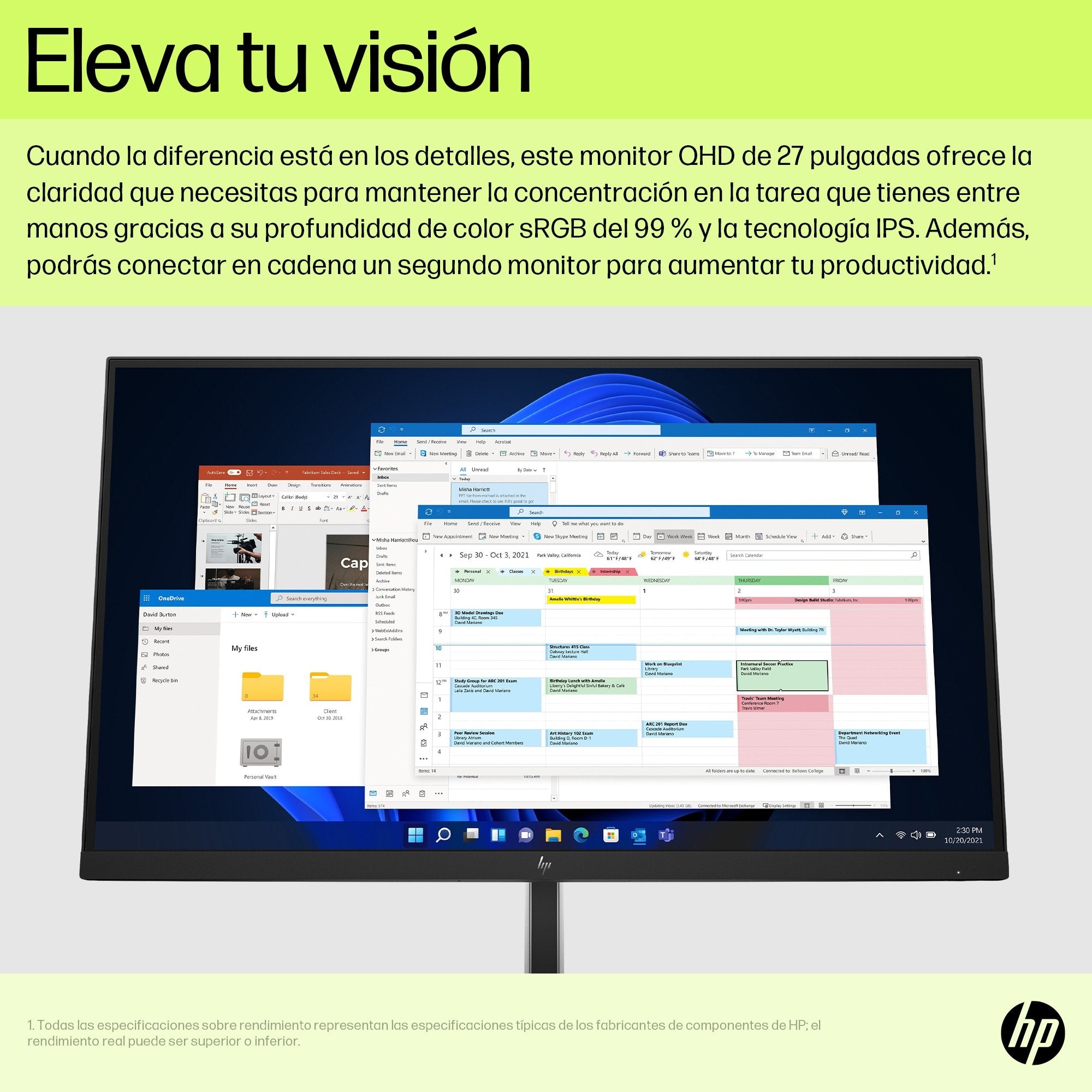 EAN 5715063342954 - HP E27u G5 QHD USB-C Monitor pantalla para PC 68,6 cm (27") 2560 x 1440 Pixeles Quad HD LCD imagen 6