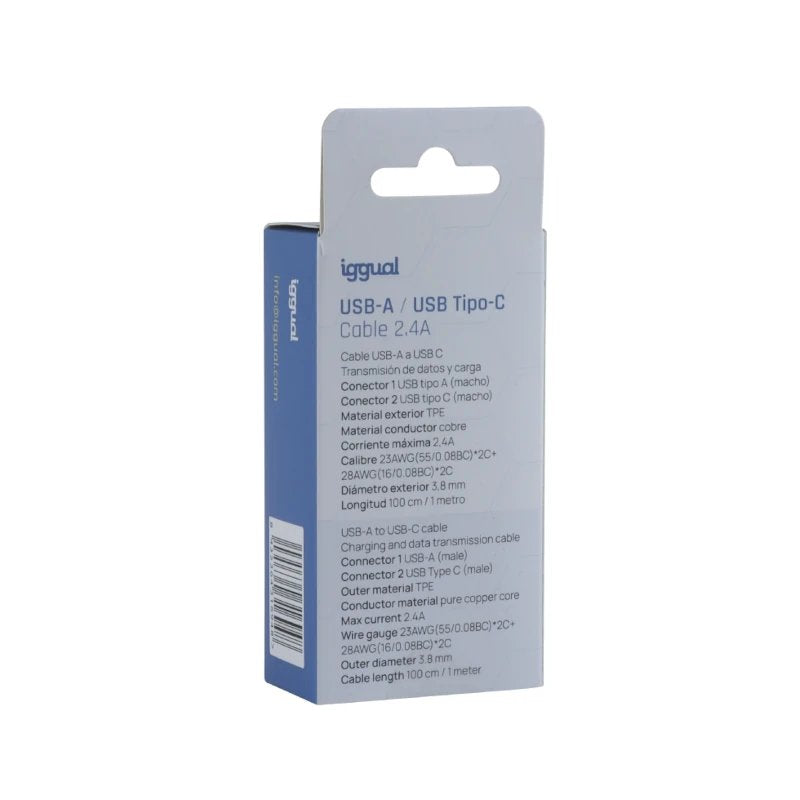 EAN 8435364316948 - iggual IGG316948 cable USB USB 2.0 1 m USB A USB C Blanco imagen 4