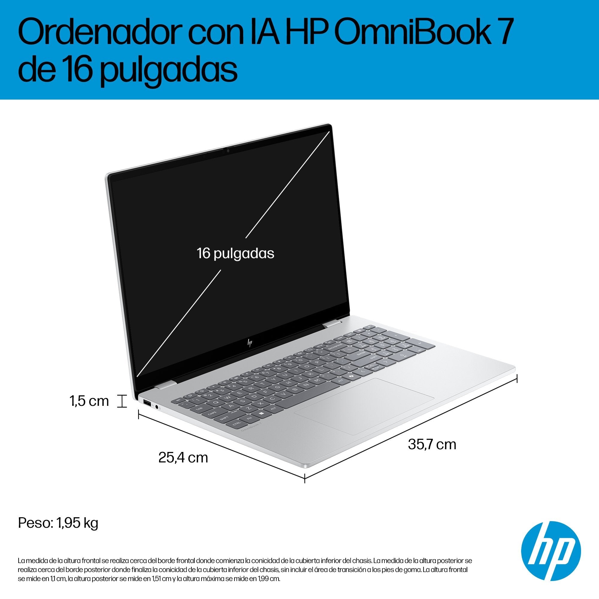 EAN 199251567315 - HP OmniBook 7 AI 16-ay0005ns Intel Core Ultra 7 255H 40,6 cm (16") Pantalla táctil 2K 32 GB DDR5-SDRAM NVI imagen 7