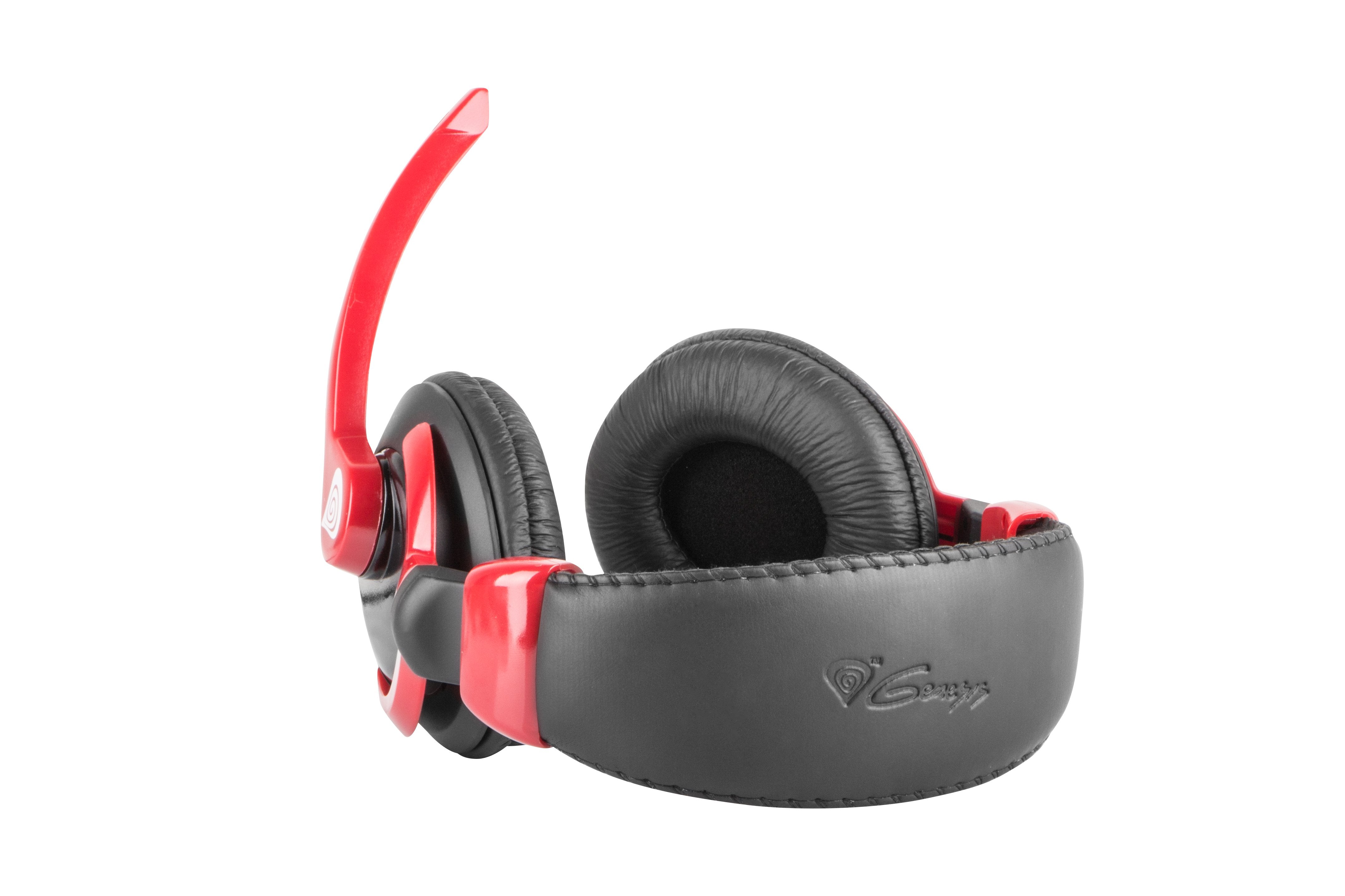 Natec Genesis Hm34x Auriculares Diadema Negro, Rojo