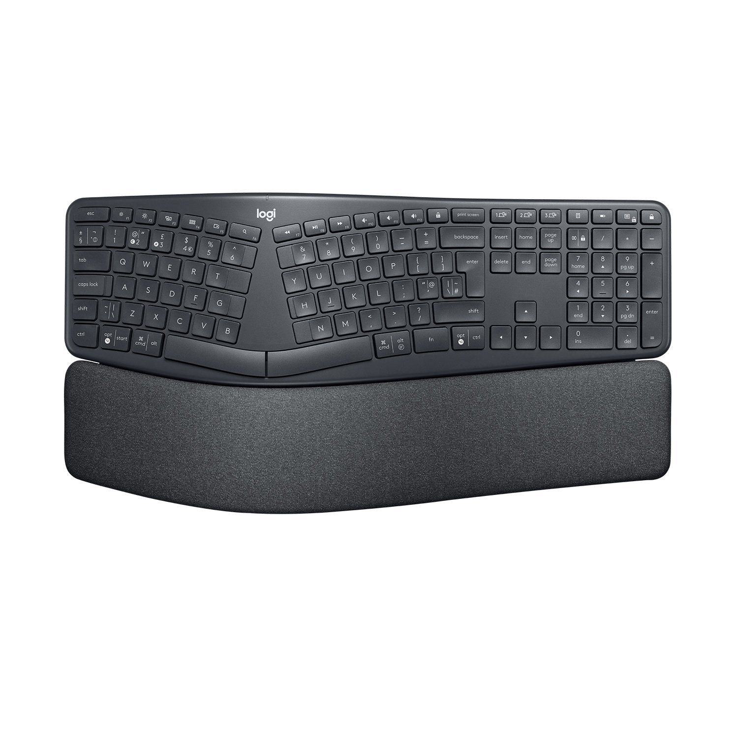 EAN 5099206094970 - Logitech ERGO K860 teclado Oficina RF Wireless + Bluetooth QWERTY Internacional de EE.UU. Grafito imagen 1