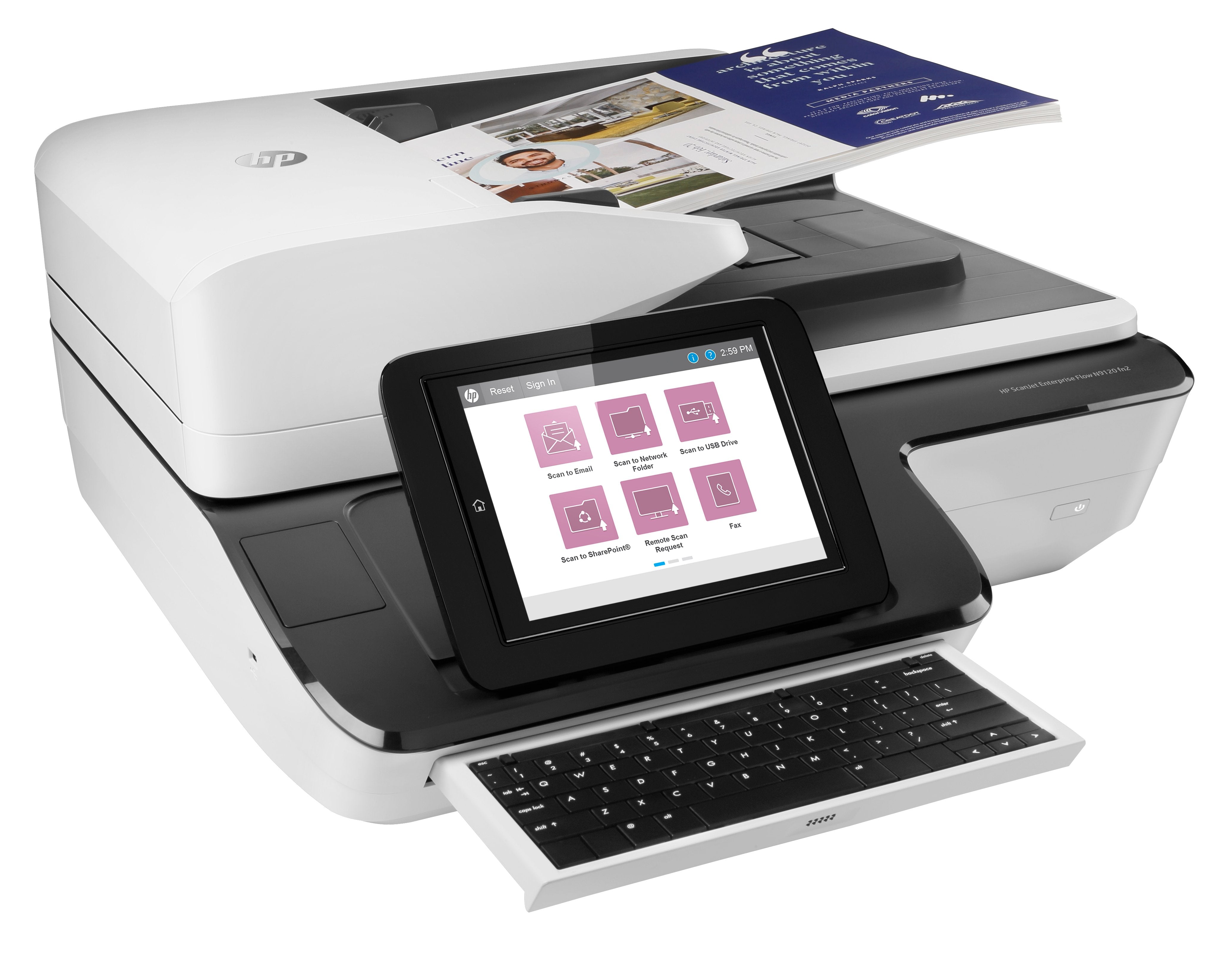 EAN 0190781818670 - HP ScanJet Enterprise Flow N9120 fn2 Escáner de cama plana 600 x 600 DPI A3 Negro, Blanco imagen 3