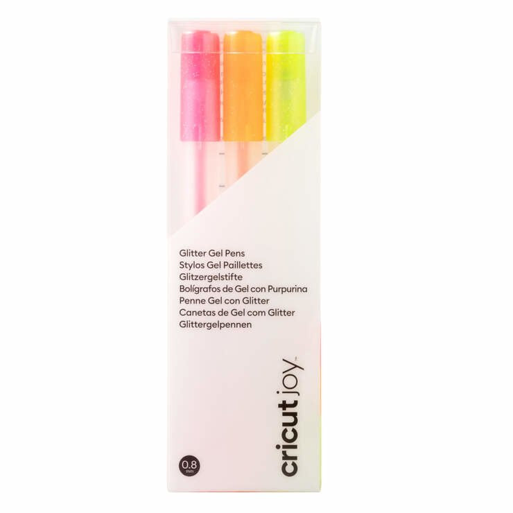 EAN 93573228957 - Cricut Joy Glitter Bolígrafo de gel con tapa Naranja, Rosa, Amarillo 3 pieza(s) imagen 1