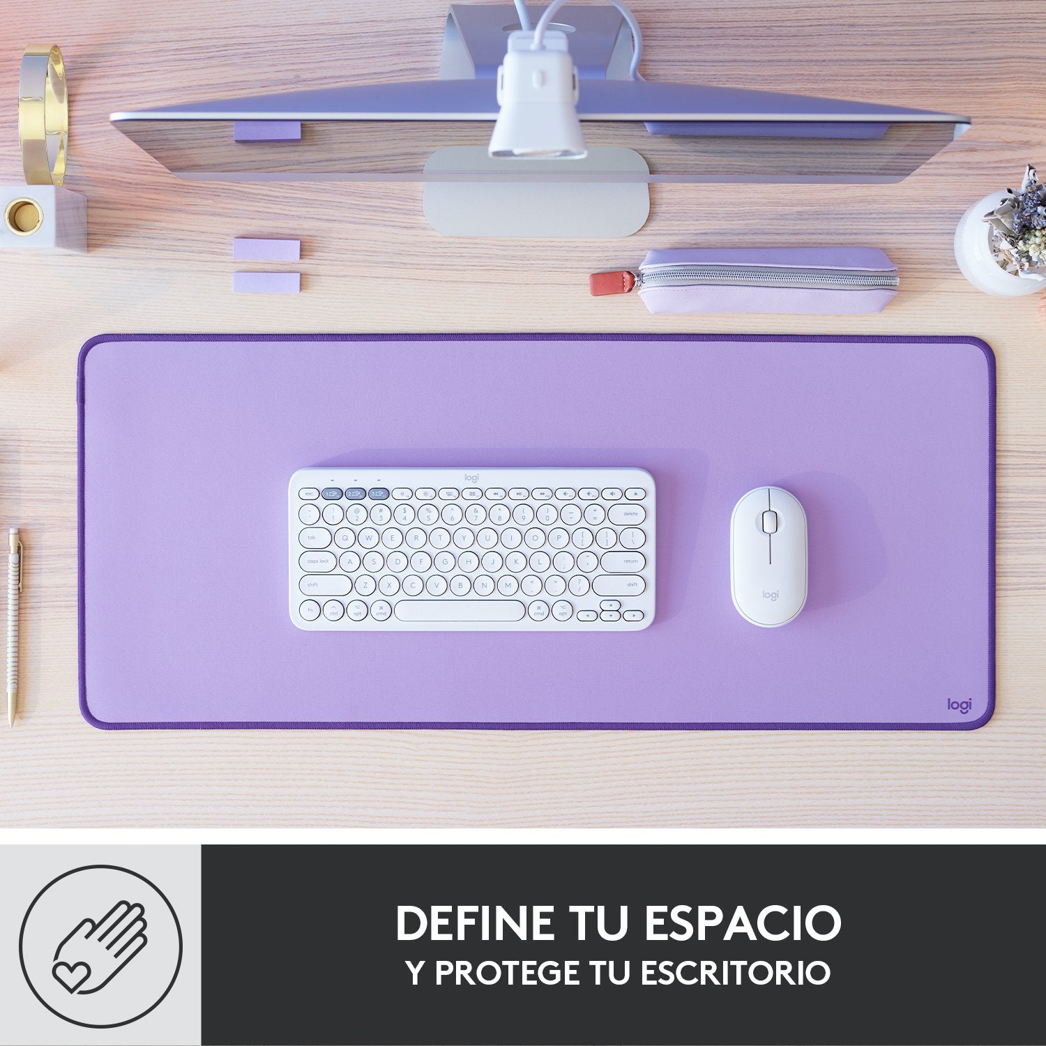 Logitech Alfombrilla Extra-Grande Para Raton Morado