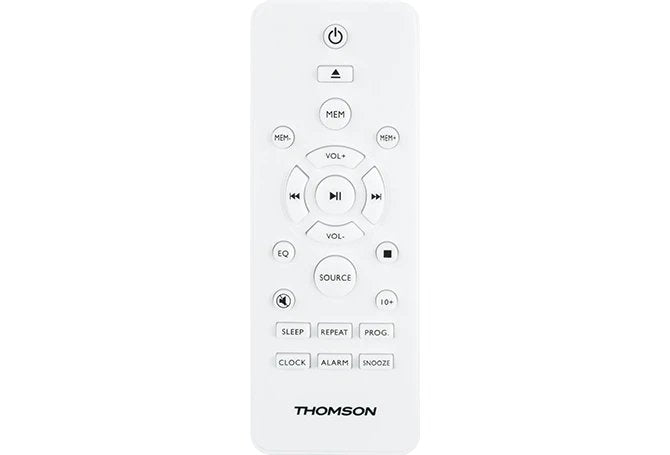Thomson Micro Sound System Bt Radio Fm/Cd/Mp3/Usb Wood Finish White Mic121bt
