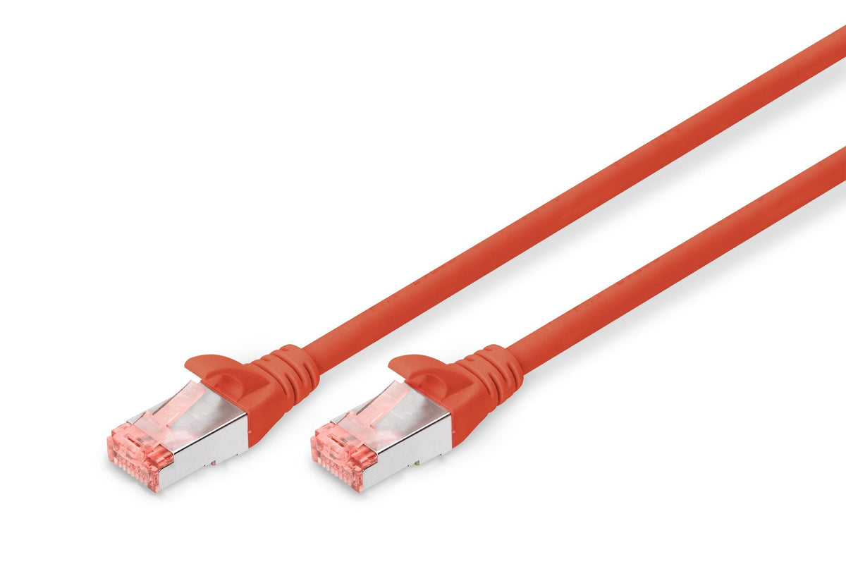 Cat 6 S-Ftp Patch Cord, Cu, Lszh Awg 27/7, Length 0.25 M, Color Red