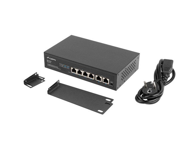 EAN 5901969428797 - Lanberg RSFE-4P-2FE-60 switch No administrado Fast Ethernet (10/100) Energía sobre Ethernet (PoE) 1U Negr imagen 4