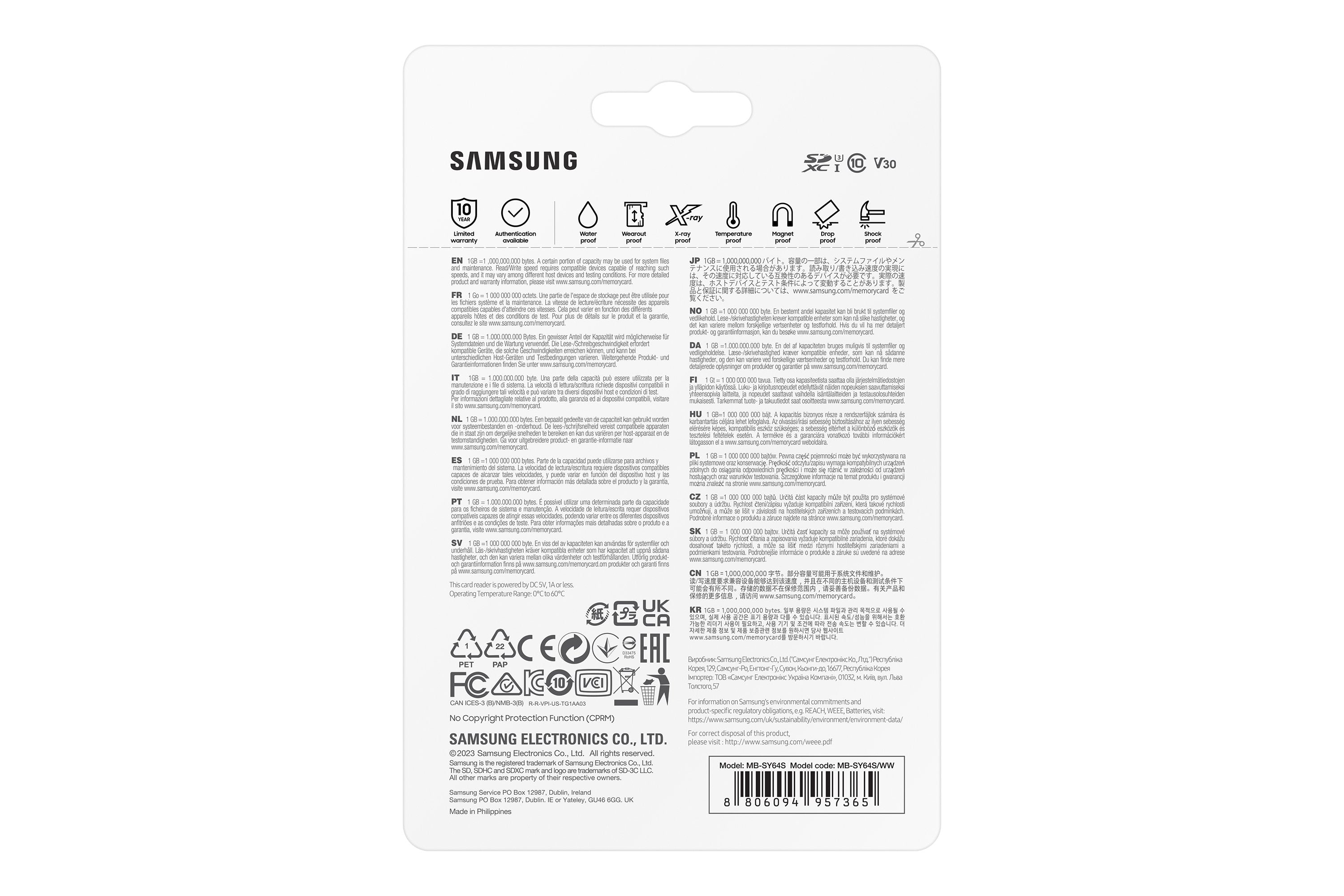 EAN 8806094957365 - Samsung PRO Ultimate 64 GB SDXC UHS-I Clase 3 imagen 6