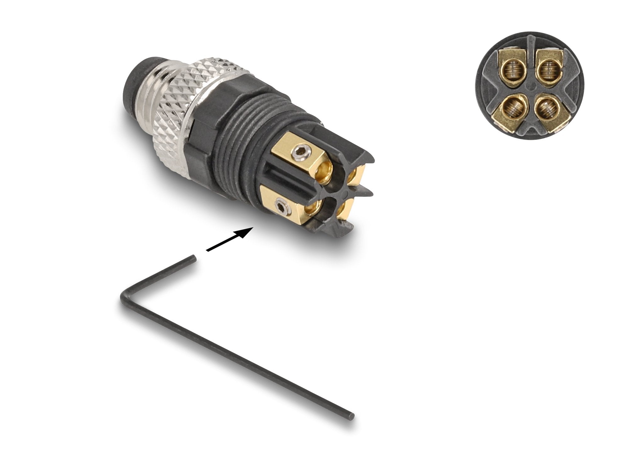 M8 Steckverbinder A-Kodiert 4 Pin Stecker Zur Montage Mit Schraubanschluss