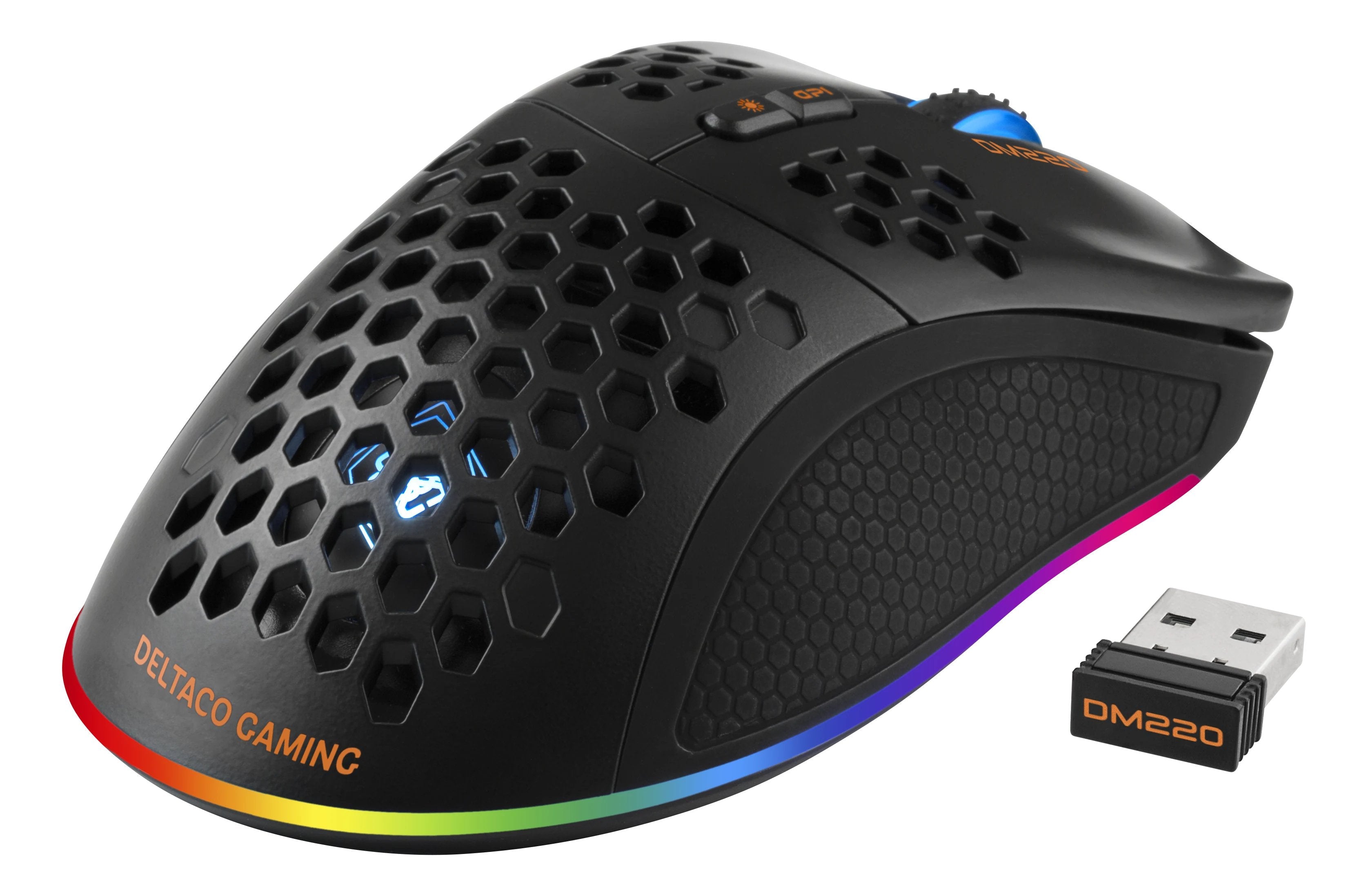 Ratón Deltaco Gam-120 Derecha Rf Wireless + Usb Type-A Óptico 6400 Dpi