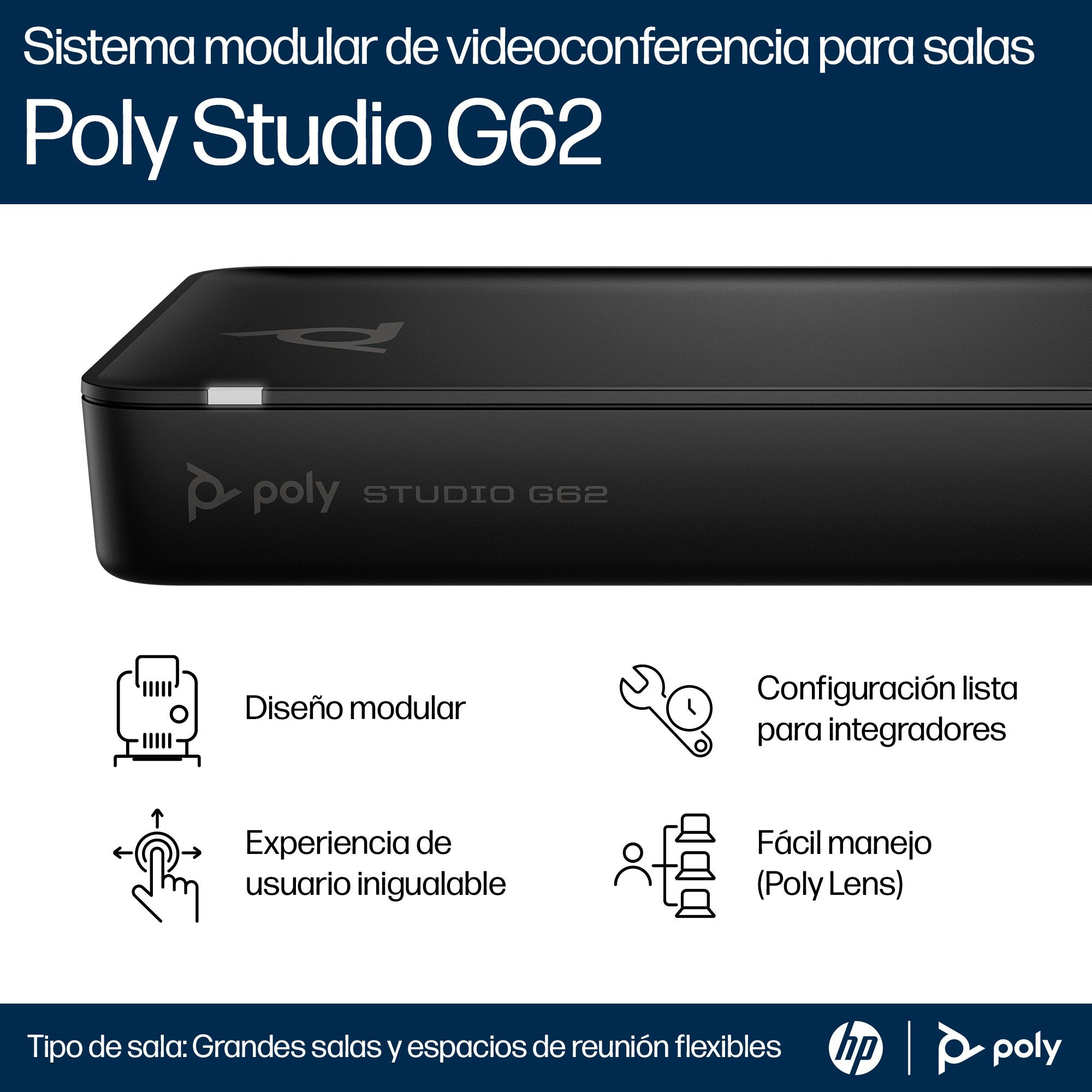 EAN 0197961146721 - HP Poly Studio G62 Video Conferencing System sistema de video conferencia 10 personas(s) Ethernet Sistema imagen 5