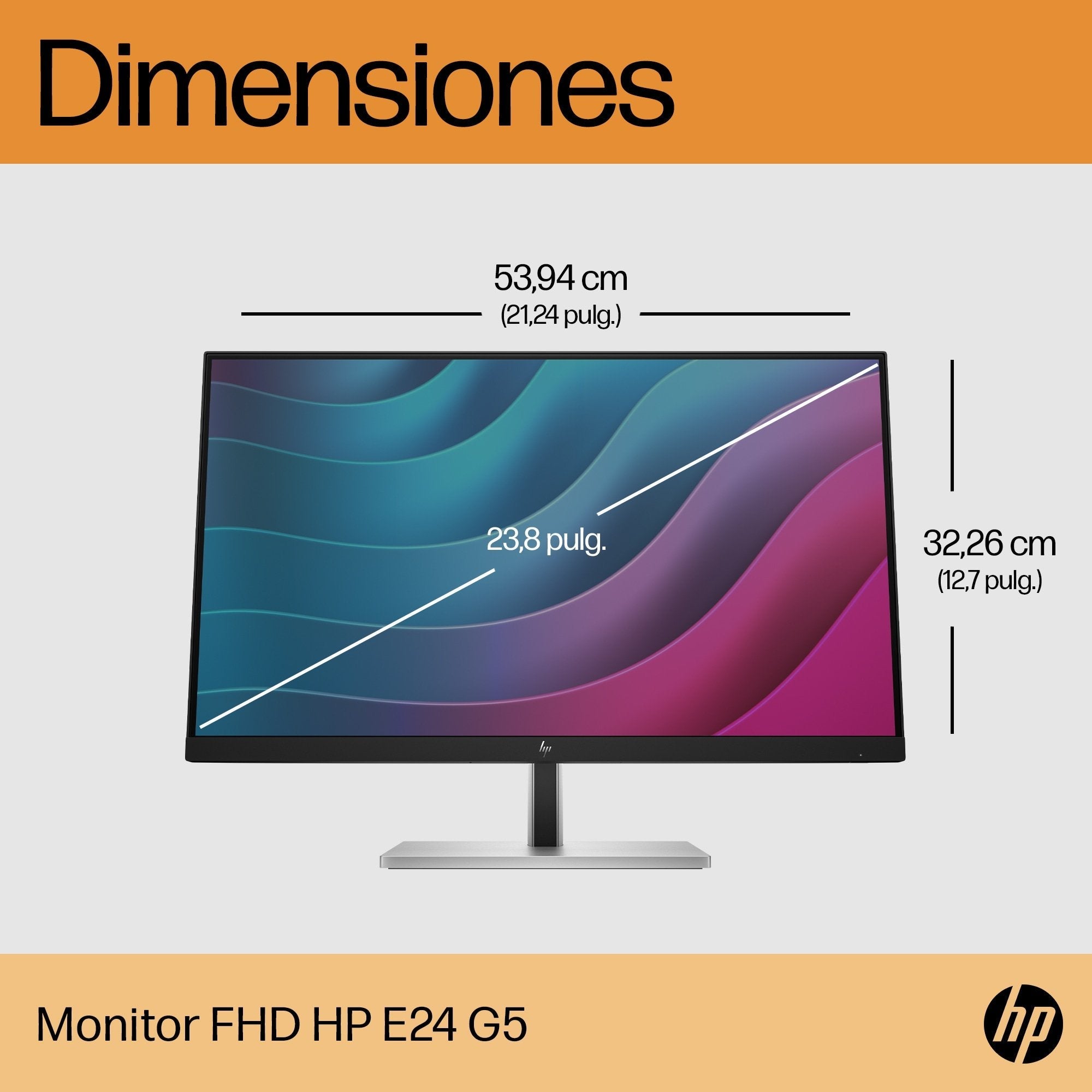 EAN 0196786616549 - HP E24 G5 FHD PVC Free Monitor pantalla para PC 60,5 cm (23.8") 1920 x 1080 Pixeles Full HD LCD Negro, Pl imagen 5
