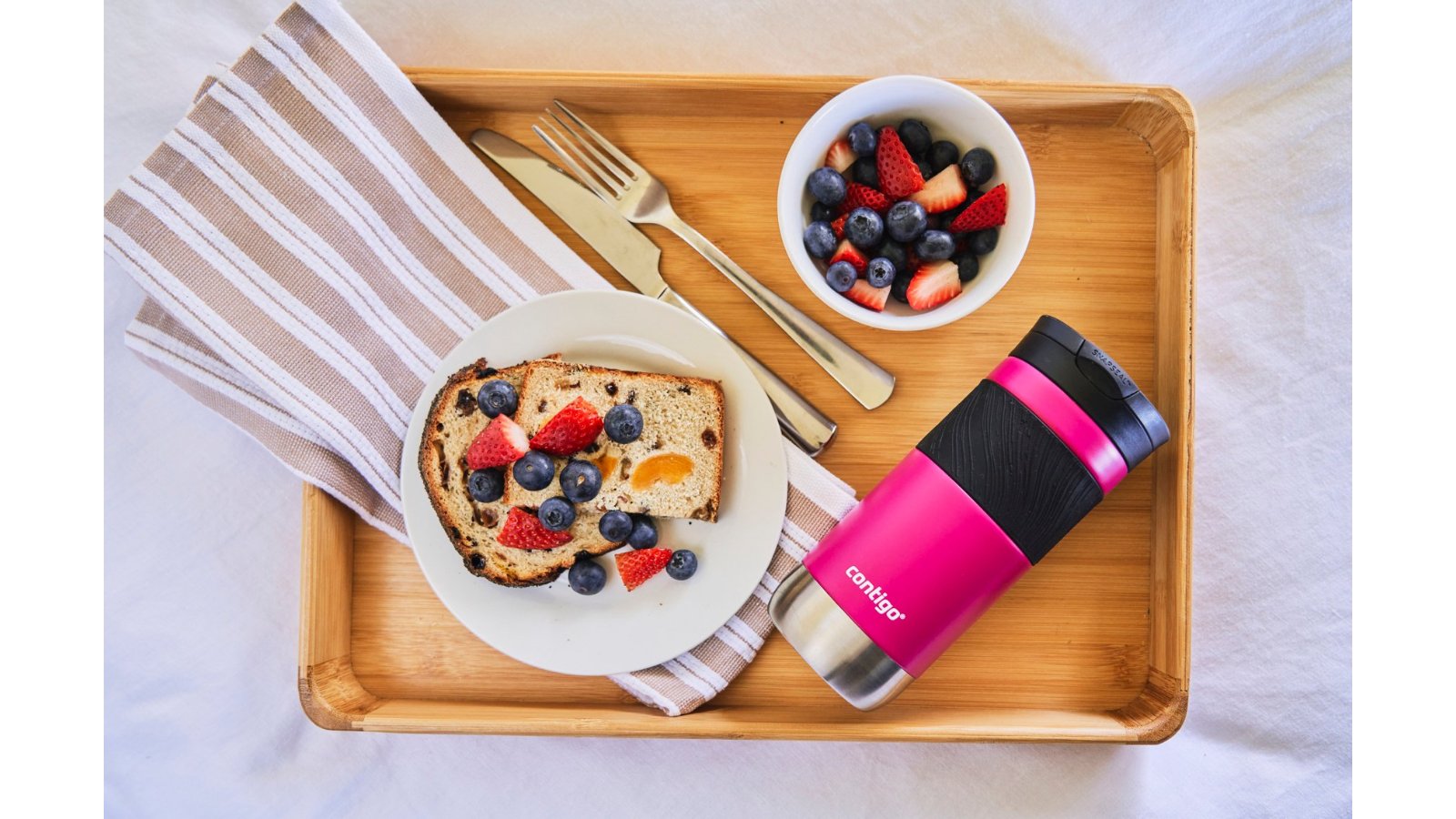 Botella Contigo Byron 2.0 Snapseal 470 Ml Negro, Rojo