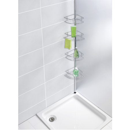 Rinconera Telescópica De Acero Inoxidable, Dolcedo, 31 X 23 X 65 - 275 Cm