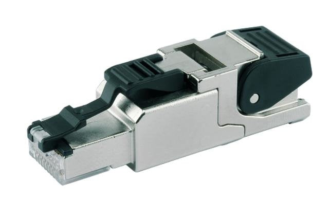 EAN 4018359434625 - Telegärtner J00026A2004 conector RJ45 Negro, Acero inoxidable imagen 1