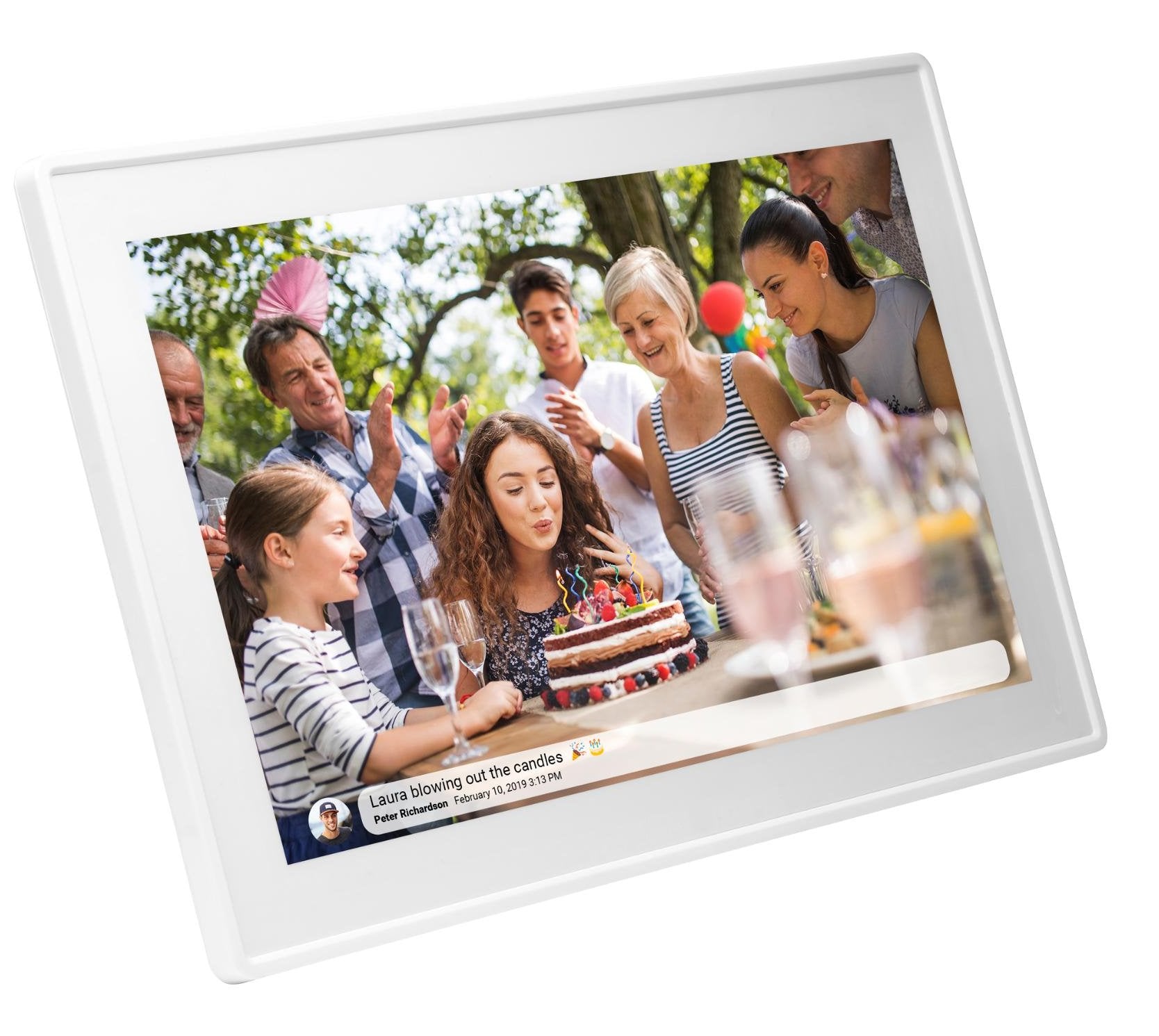 Marco Fotográfico Denver Pff-1515w Digital Blanco 39,6 Cm (15.6") Pantalla Táctil Wifi