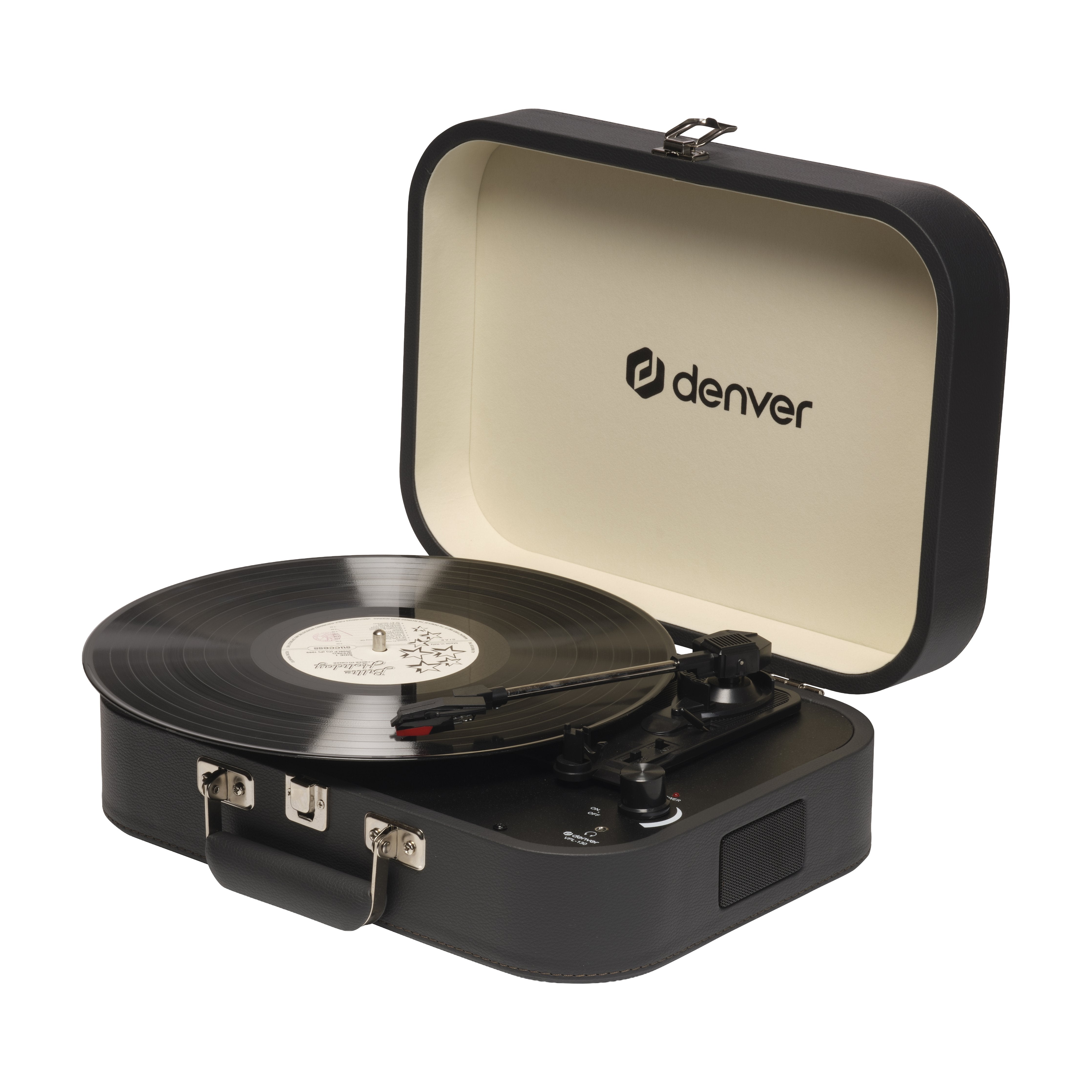 EAN 5706751090370 - Denver VPL-130DGR tocadisco Tocadiscos de tracción directa Negro Semiautomático imagen 10