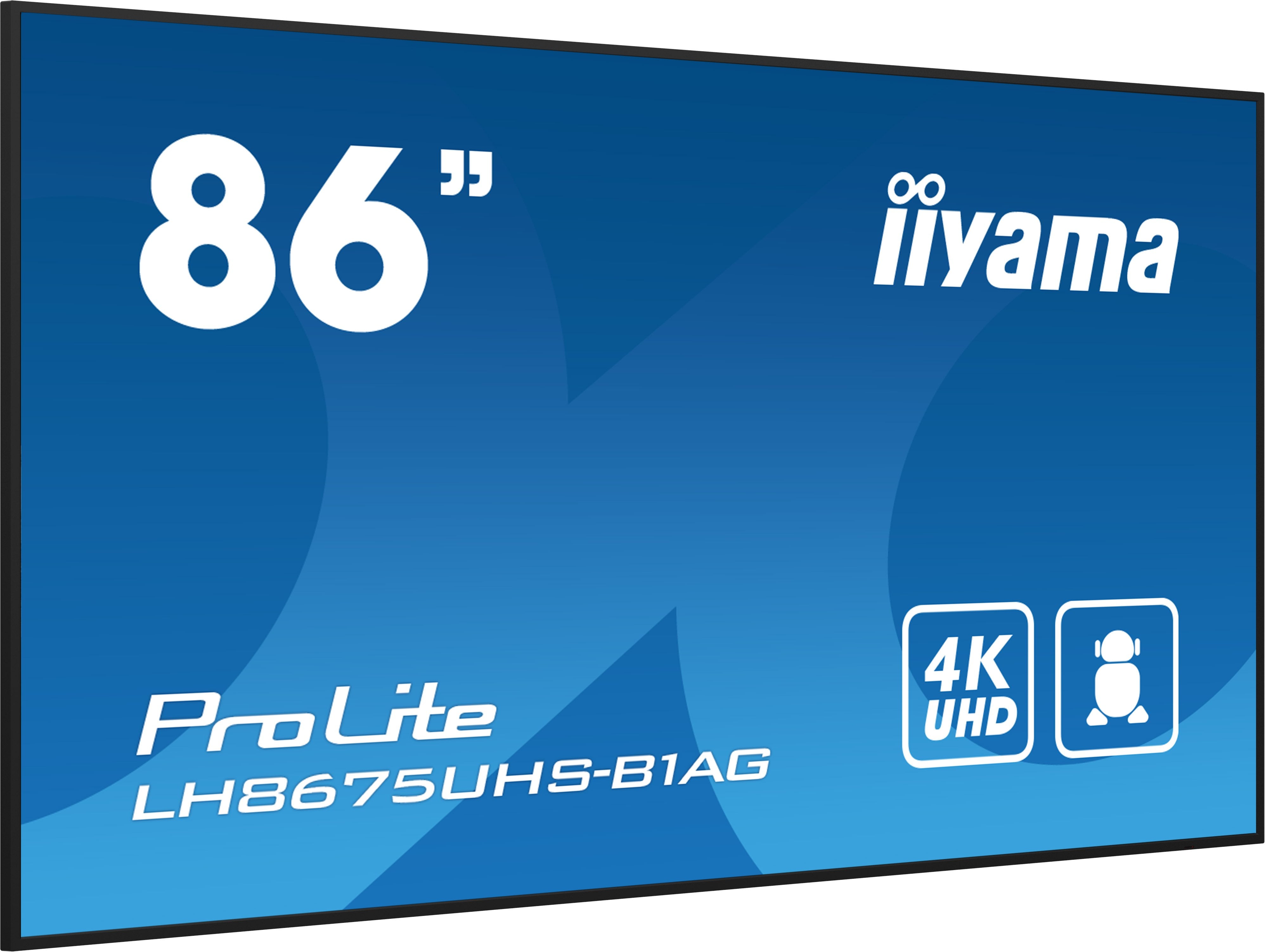 EAN 4948570123490 - iiyama LH8675UHS-B1AG pantalla de señalización Pantalla plana para señalización digital 2,17 m (85.6") LC imagen 4