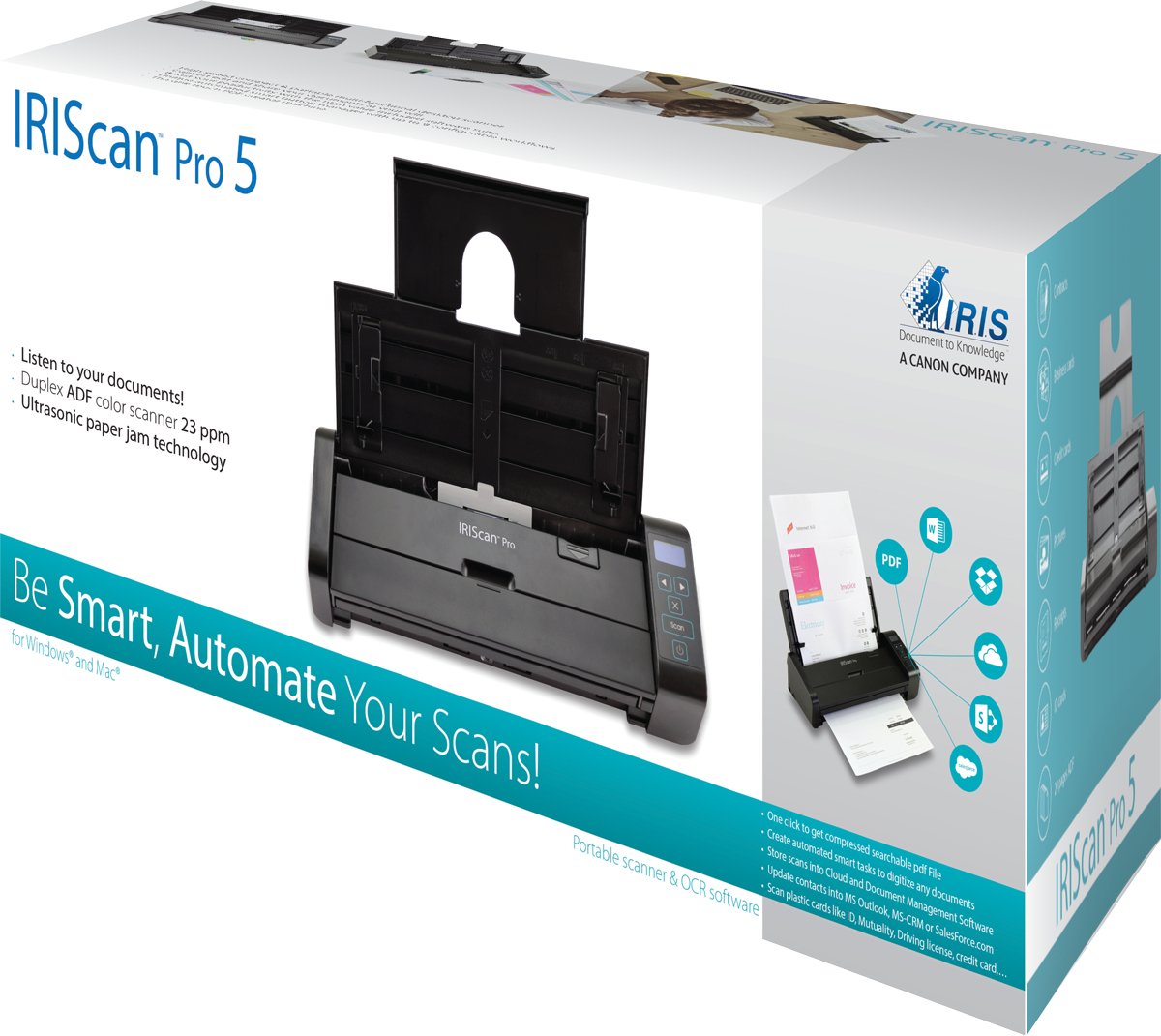 Escaner Iris Iriscan Pro 5 - 23ppm Iriscan Pro 5, Cis, 23 Ppm, 27 - 413 G/M², 24-Bit, Twain/Wia, Usb 2.0