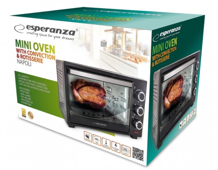 EAN 5901299954317 - Esperanza EKO006 horno tostador 25 L 1600 W imagen 4
