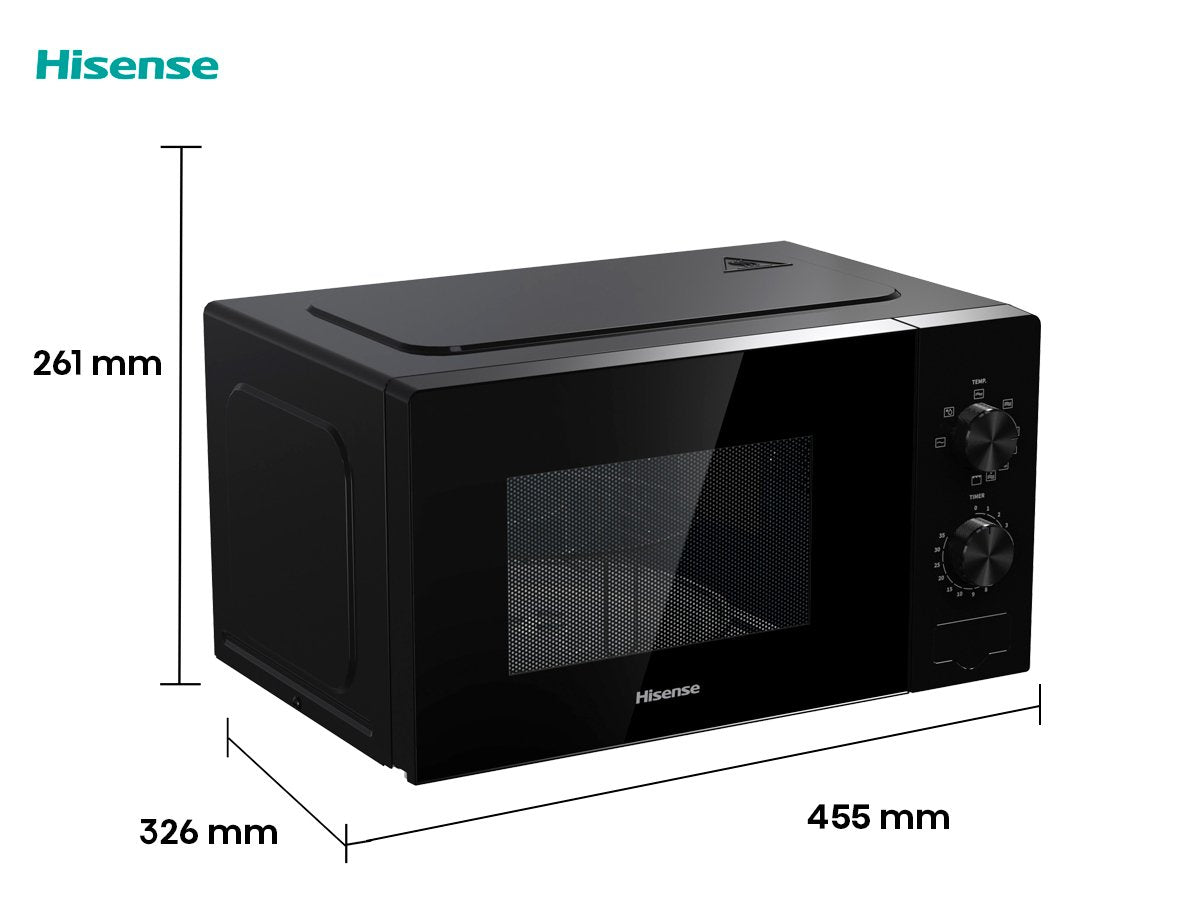 EAN 3838782611438 - Hisense H20MOBP1 microondas Negro Solo microondas Encimera 20 L 700 W imagen 9