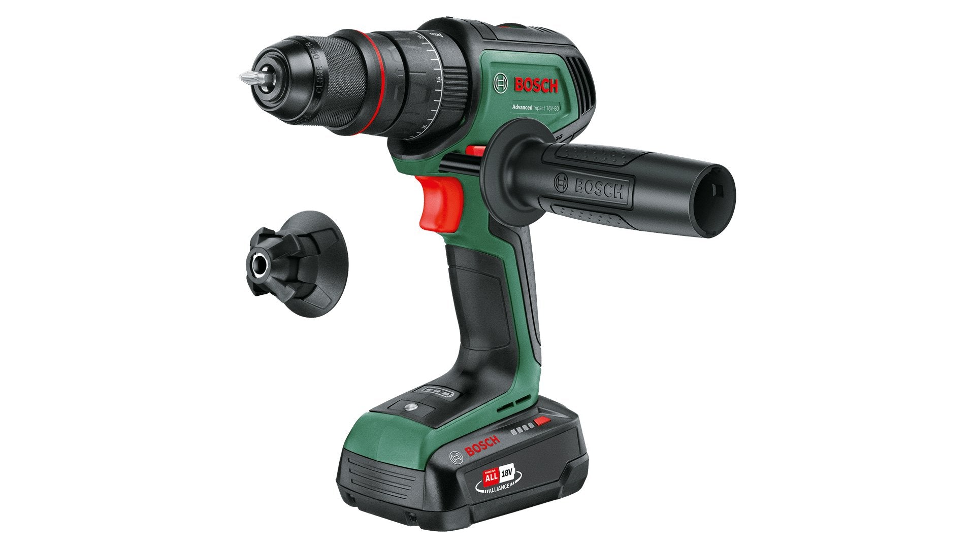 EAN 4053423239652 - Bosch AdvancedImpact 18V-80 QuickSnap -Akku-Schlagbohrmaschine imagen 1