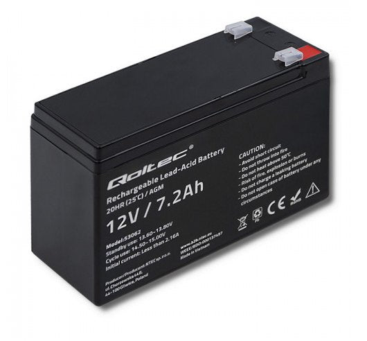 EAN 5901878530628 - Qoltec 53062 batería para sistema ups Sealed Lead Acid (VRLA) 12 V 7,2 Ah imagen 2