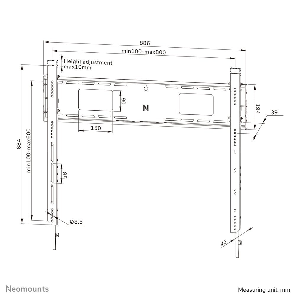 EAN 8717371443306 - Neomounts WL30-750BL18 soporte para TV 2,49 m (98") Negro imagen 20