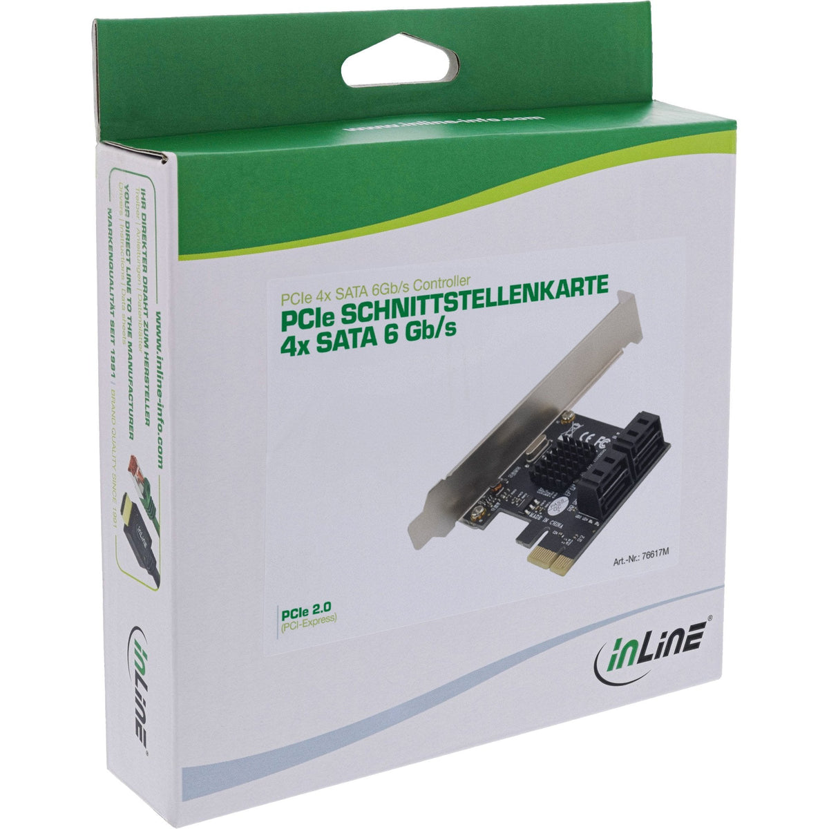 Inline® Sata 6gb/S Controller With 4 Sata Ports Pci-Express 2.0