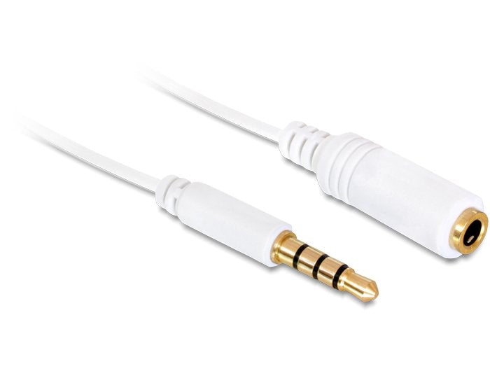 Delock Verlängerungscable Audio Klinke 3,5 Mm Stecker Buchse 4 Pin 0,5 M