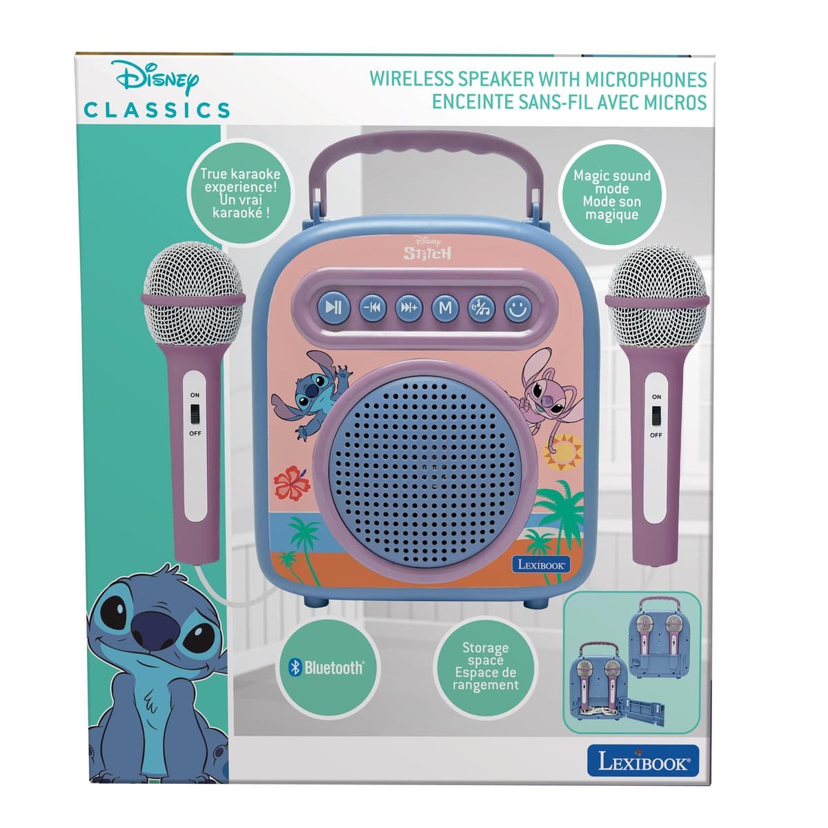 Altavoz Bluetooth + Microfono Stitch Disney