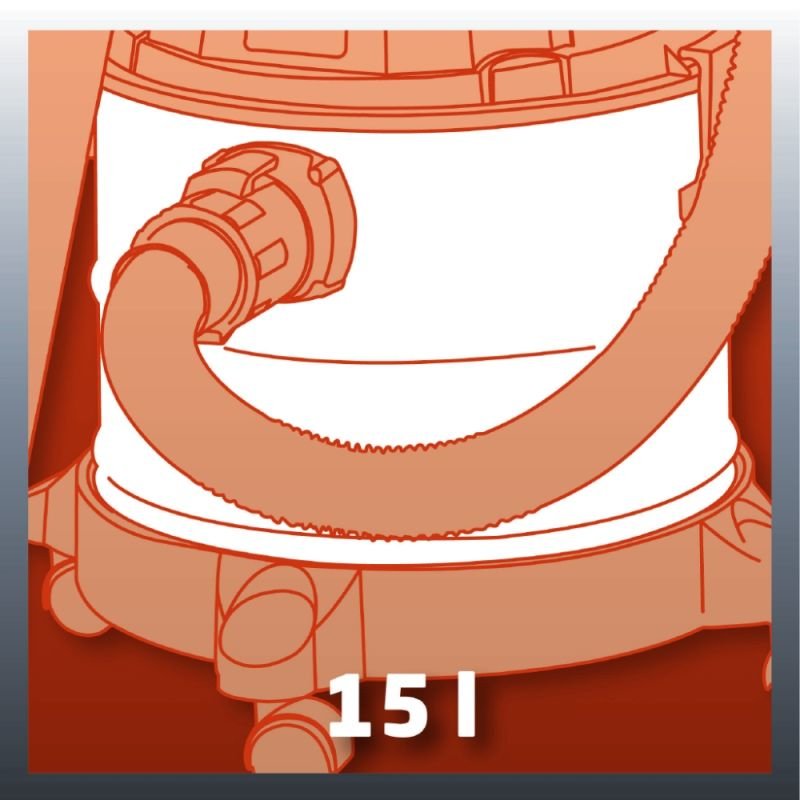 EAN 4006825585179 - Einhell TH-VC 1815 15 L Aspiradora de tambor Seca y húmeda 1250 W imagen 2