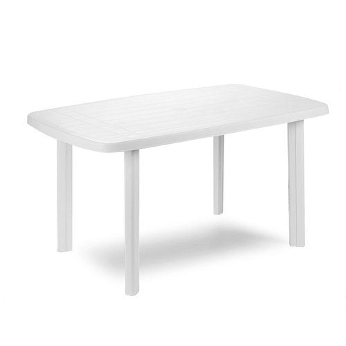 Mesa Ovalada Para Exterior. Color: Blanco 72x137x85cm Ipae Progarden