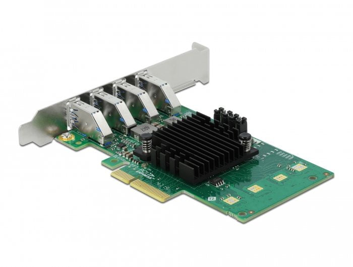 Delock Tarjeta Pci Express X4 4 Puertos Externos Usb 3.0 Quad Channel
