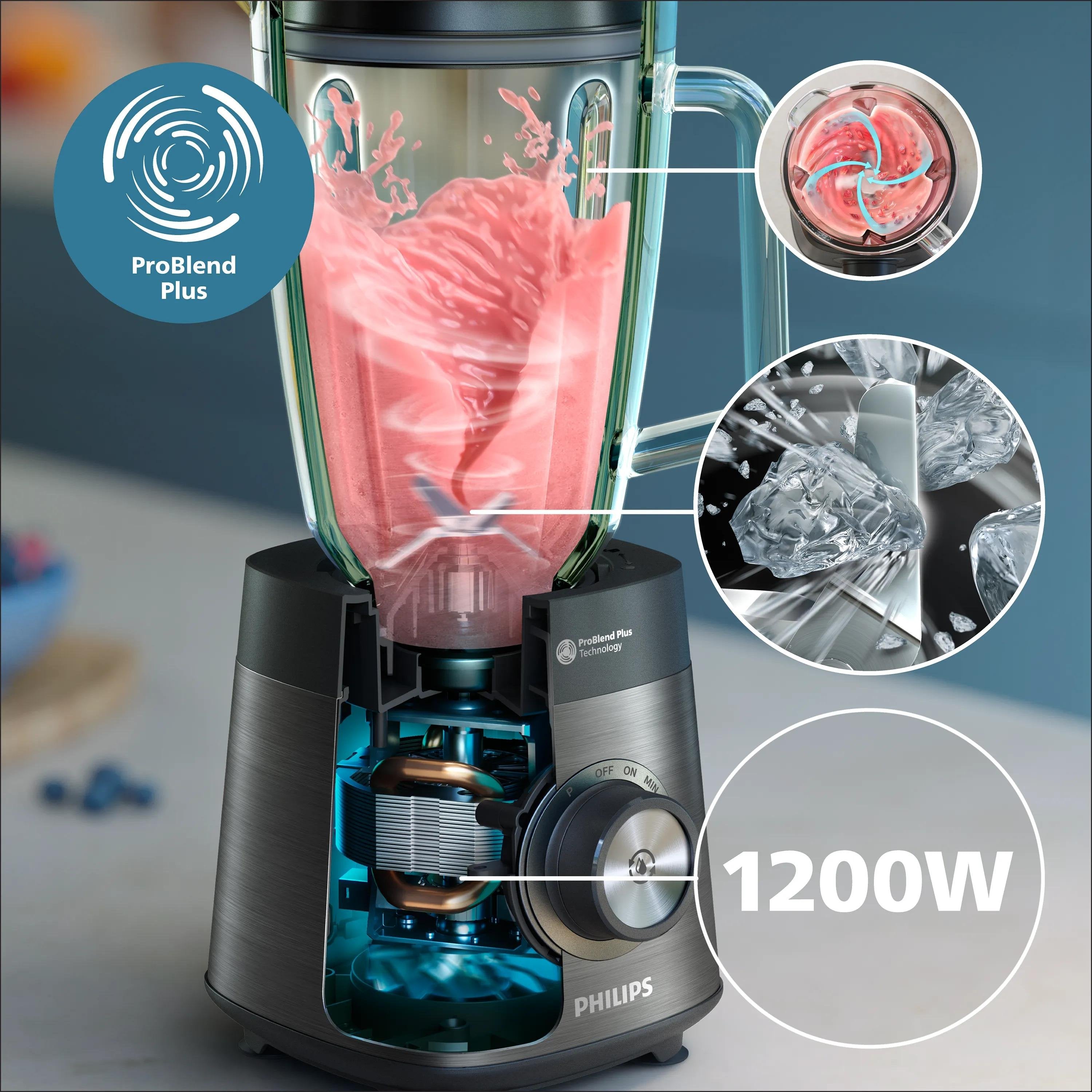 EAN 8720389032578 - Philips 5000 series HR3040/00 licuadora 2 L Batidora de vaso 1200 W Negro imagen 2