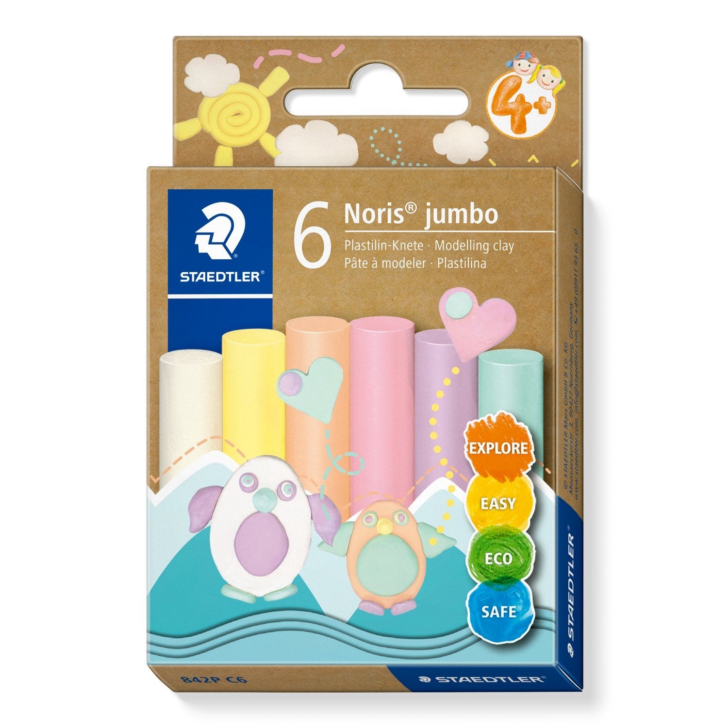 EAN 4007817103074 - Staedtler 842P C6 compuesto para cerámica y modelaje Pasta de modelar 16,6 g Colores surtidos 1 pieza(s) imagen 1