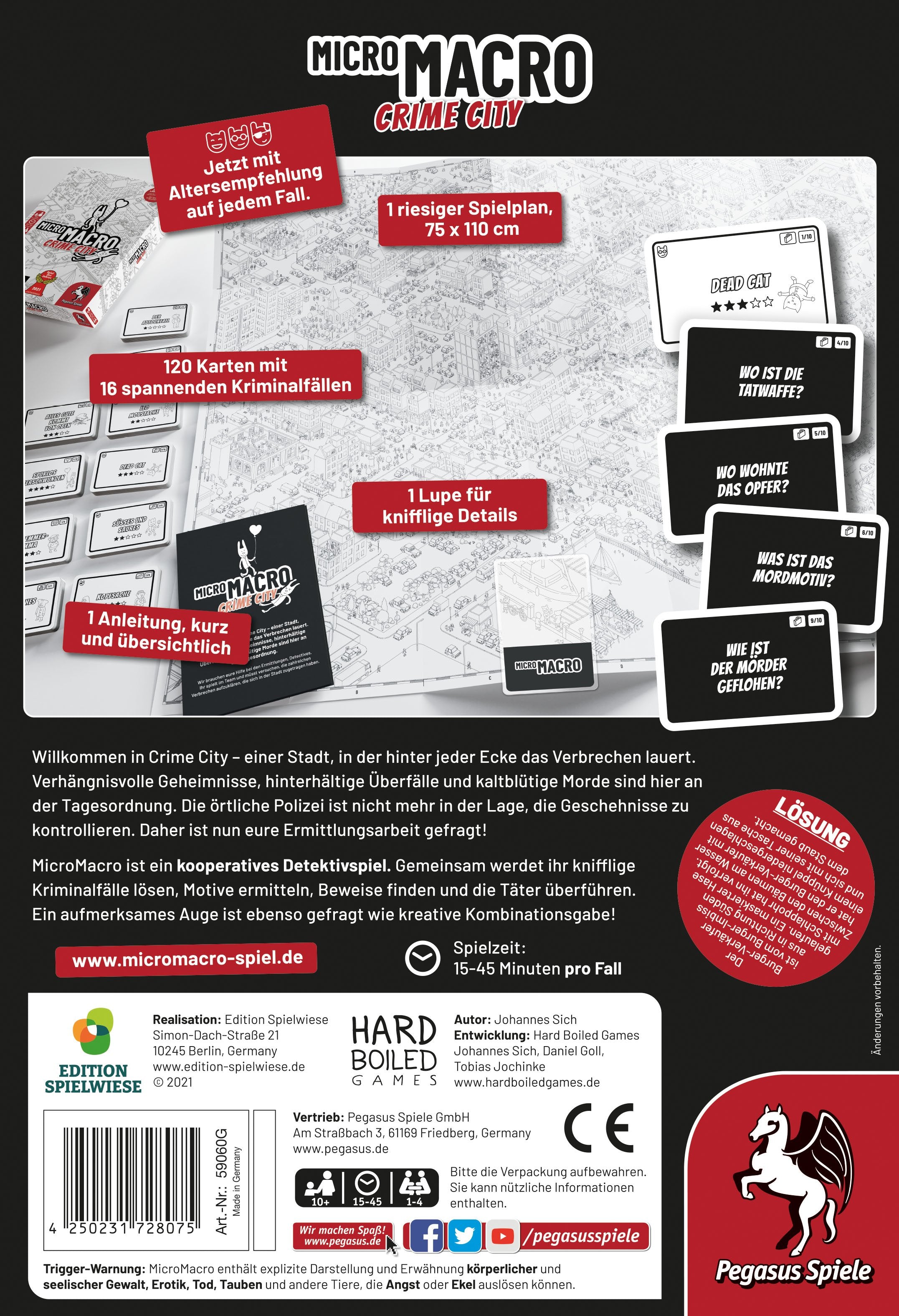 Pegasus Micromacro: Crime City, Game Game De 2021 59060g