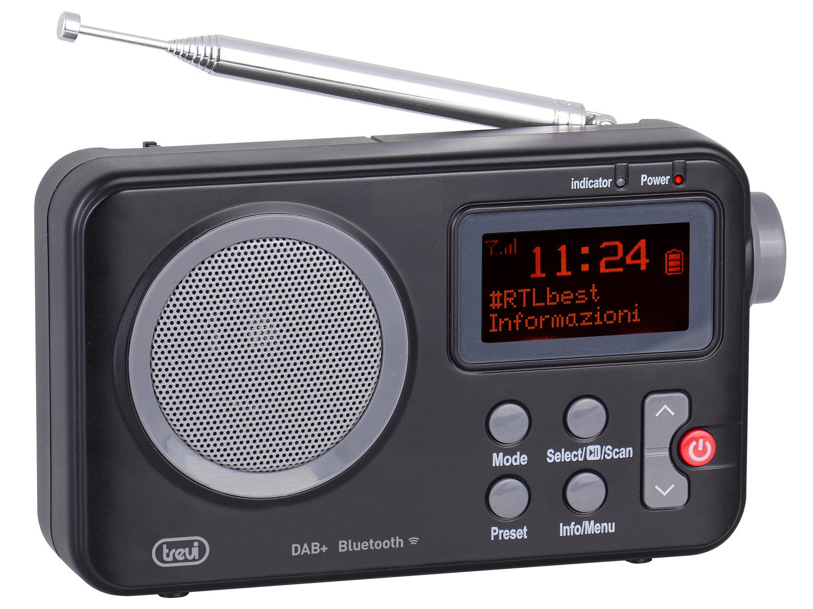 EAN 8011000040530 - Trevi DAB 7F80 R Portátil Negro, Gris imagen 2