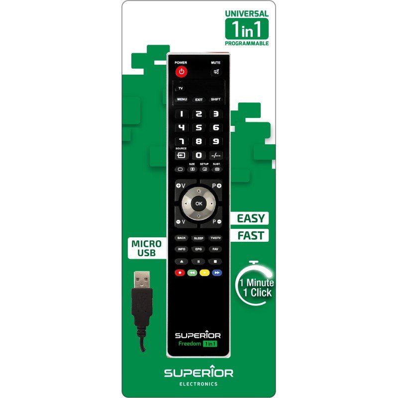 EAN 8054242080216 - nuovaVideosuono FREEDOM1IN1 mando a distancia IR inalámbrico DVD/Blu-ray, Media player, PC, SAT, Altavoz imagen 1