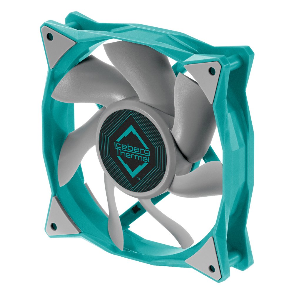 EAN 1230000071031 - Iceberg Thermal IceGALE Carcasa del ordenador Ventilador 12 cm Verde azulado 1 pieza(s) imagen 2