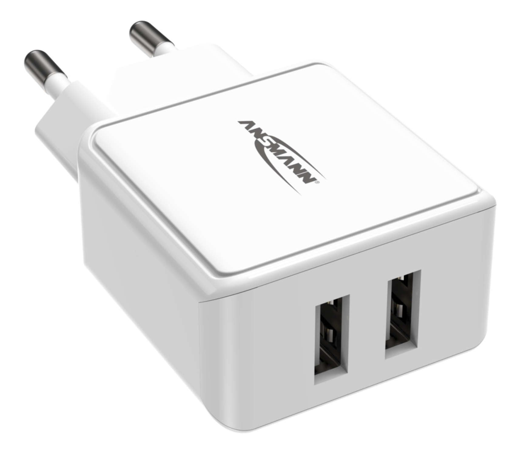 Cargador De Pared Ansmann Hc212 2xusb 2400ma Blanco