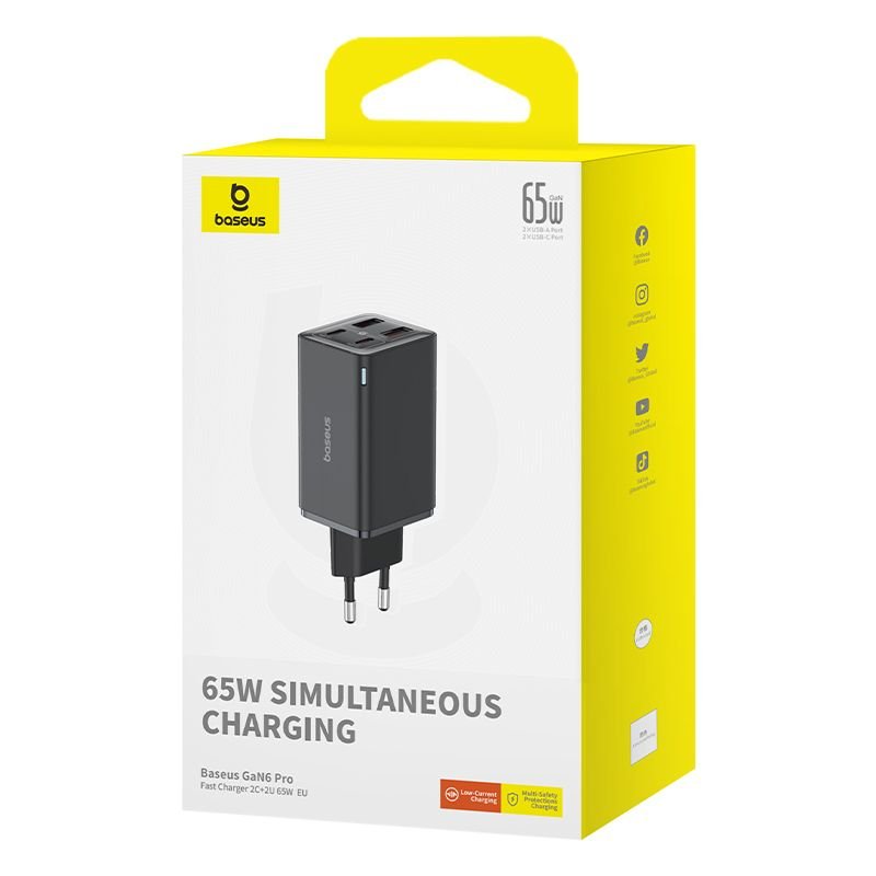 EAN 6932172644444 - Baseus GAN6 65W ŞARJ+100W C TO C KBL-SYH cargador de dispositivo móvil Ordenador portátil, PDA, Tableta N imagen 2